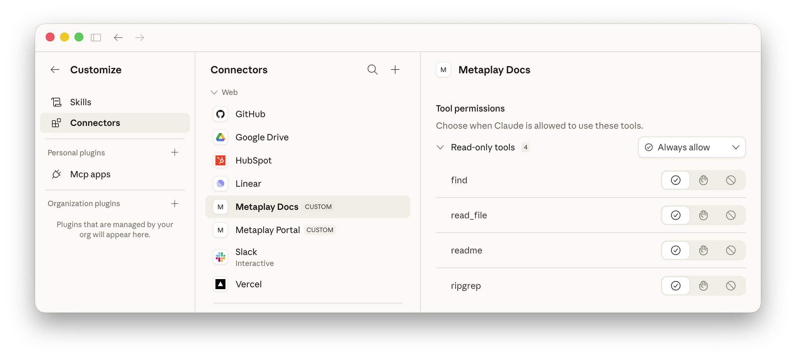 Claude MCP connector