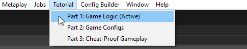 Click on "Part 1: Game Logic" to use this guide's version of the project